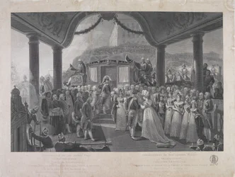 Landung Ihrer Königlichen Hoheit Erzherzogin D. Carolina Leopoldina, Kronprinzessin des Vereinigten Königreichs von Portugal, Brasilien und Algarve, in Rio de Janeiro am 5. November 1817